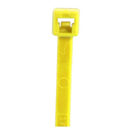 Bsc Preferred Cable Tie, 4 in L, Fluorescent Yellow, Nylon 6/6, 18 lb Strength, 1000 PK BUY00024452